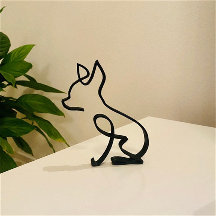 Dog Breed – Line Art Sculpture