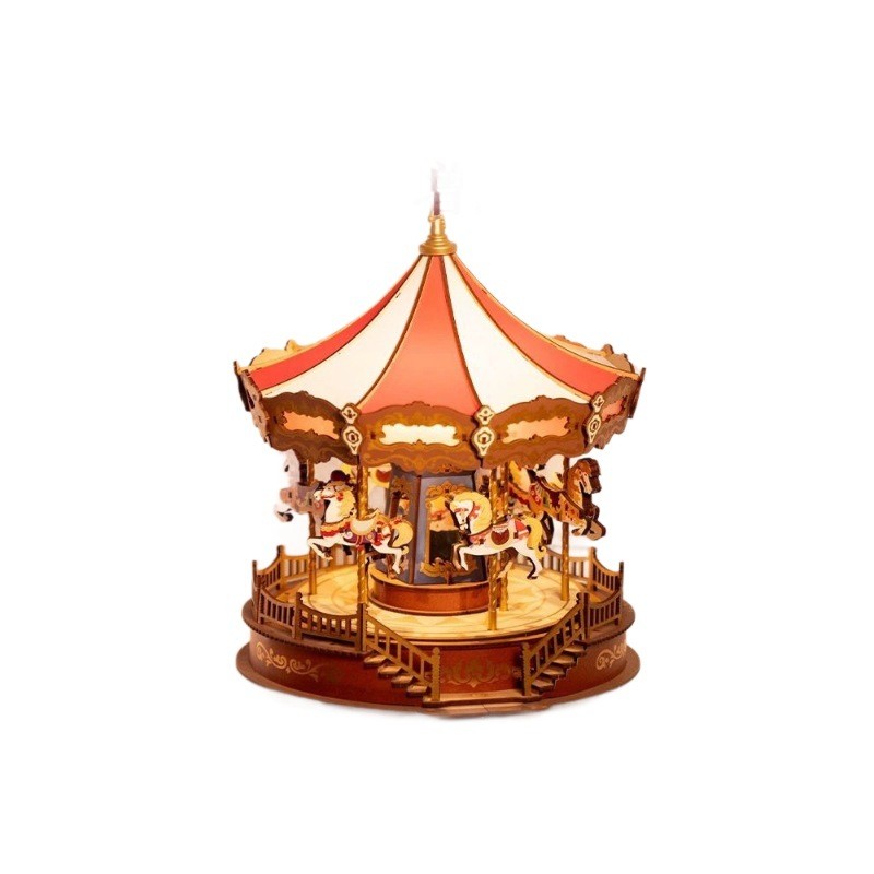 3D Wooden Puzzle – Classic Carousel