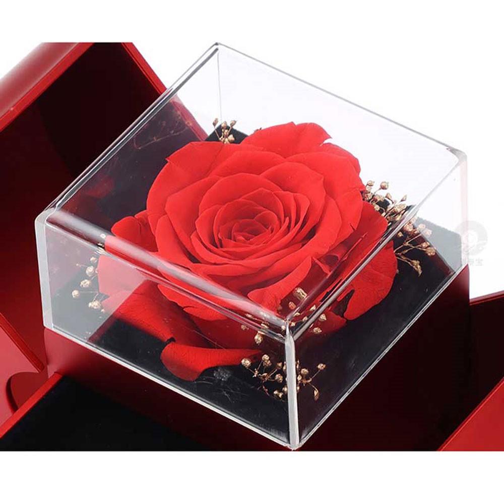 Rose Flower Box With Necklace