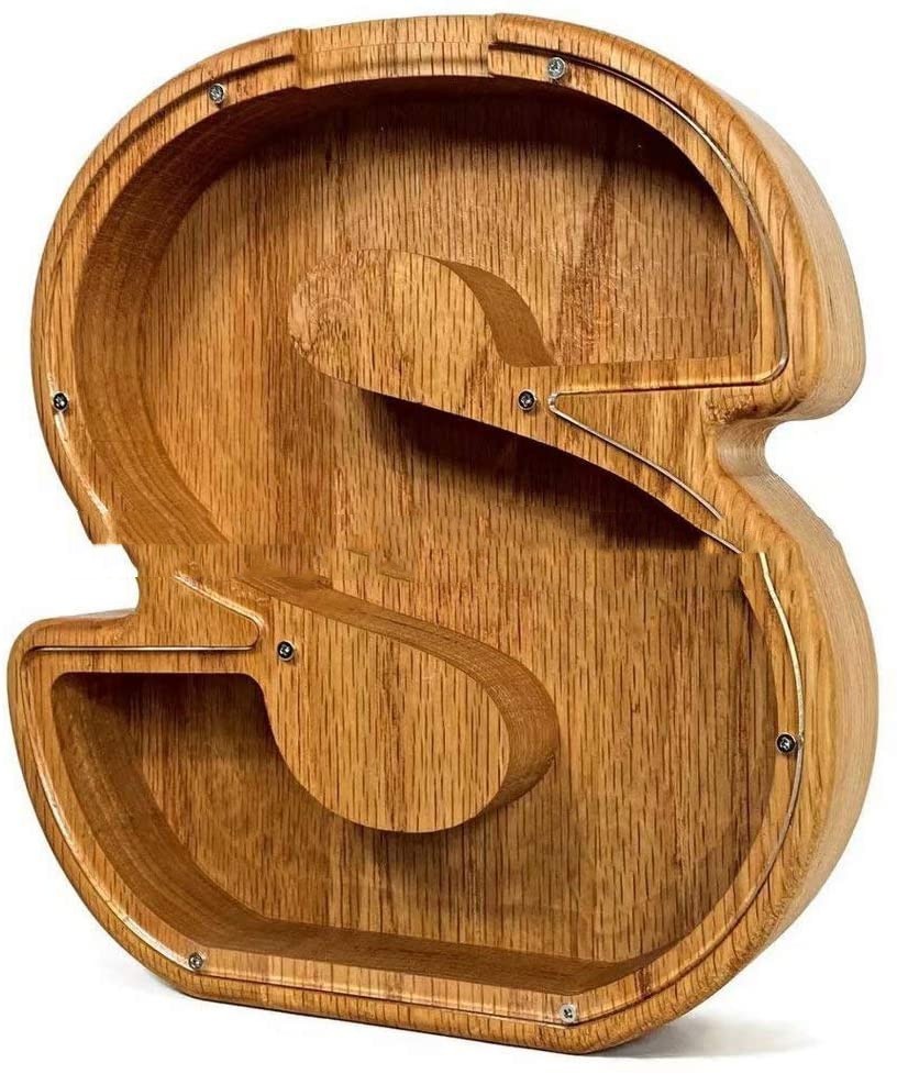 Wooden Letter Piggy bank