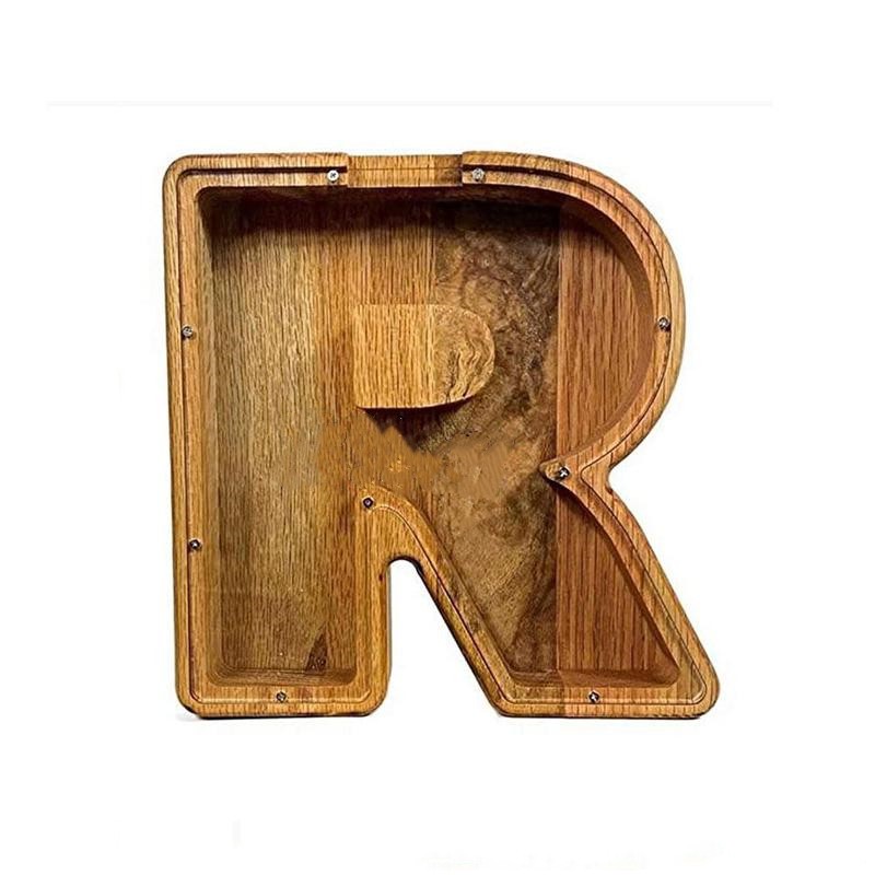 Wooden Letter Piggy bank