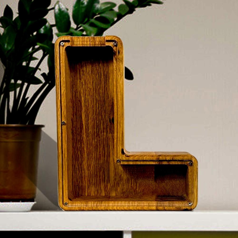 Wooden Letter Piggy bank