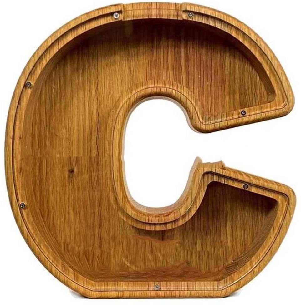 Wooden Letter Piggy bank