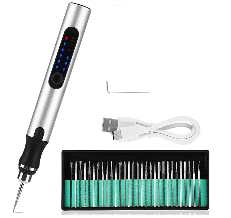 USB Rechargeable Portable Electric Micro-Sanding Engraving Pen