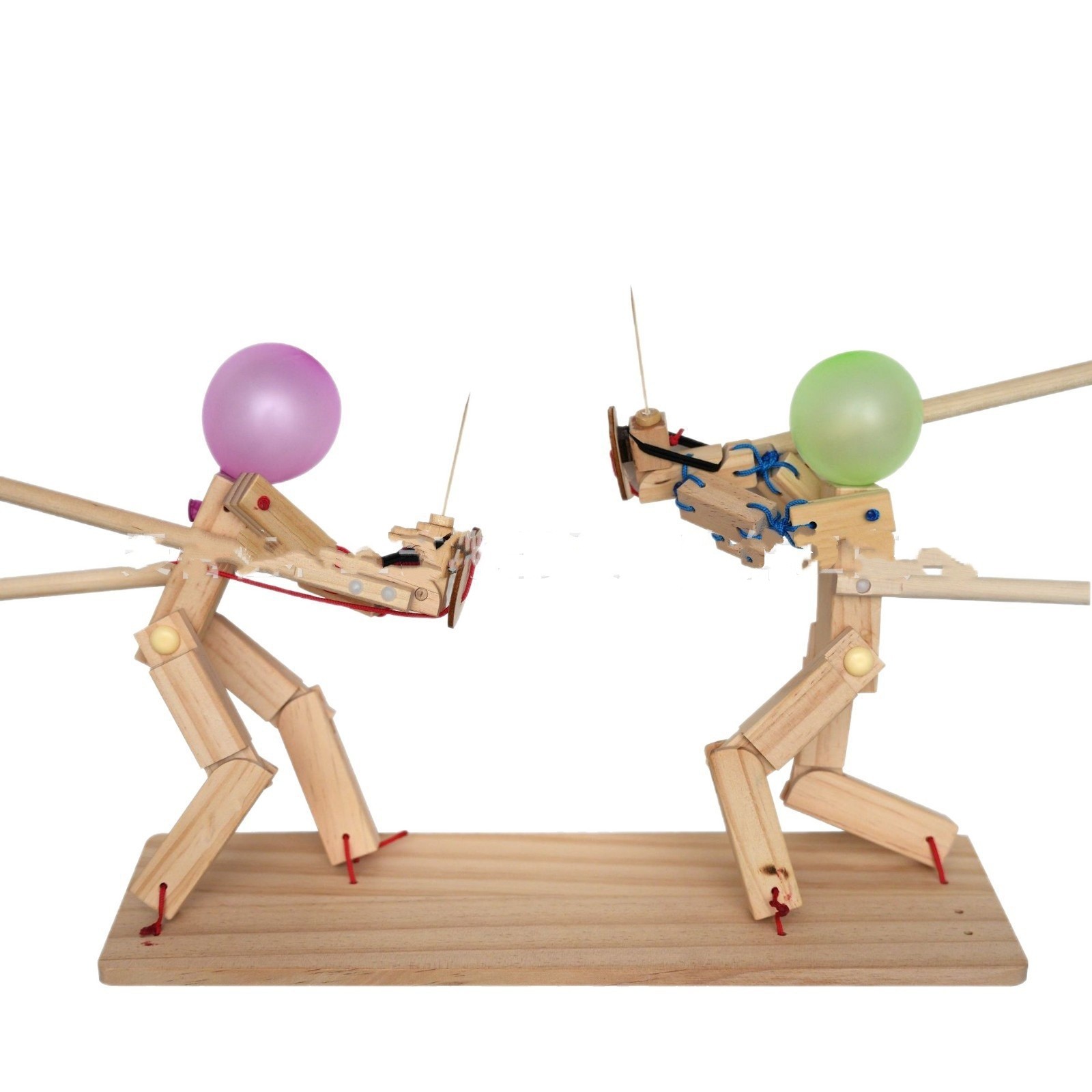 Bamboo Man Wooden Fencing Puppet Battle Game