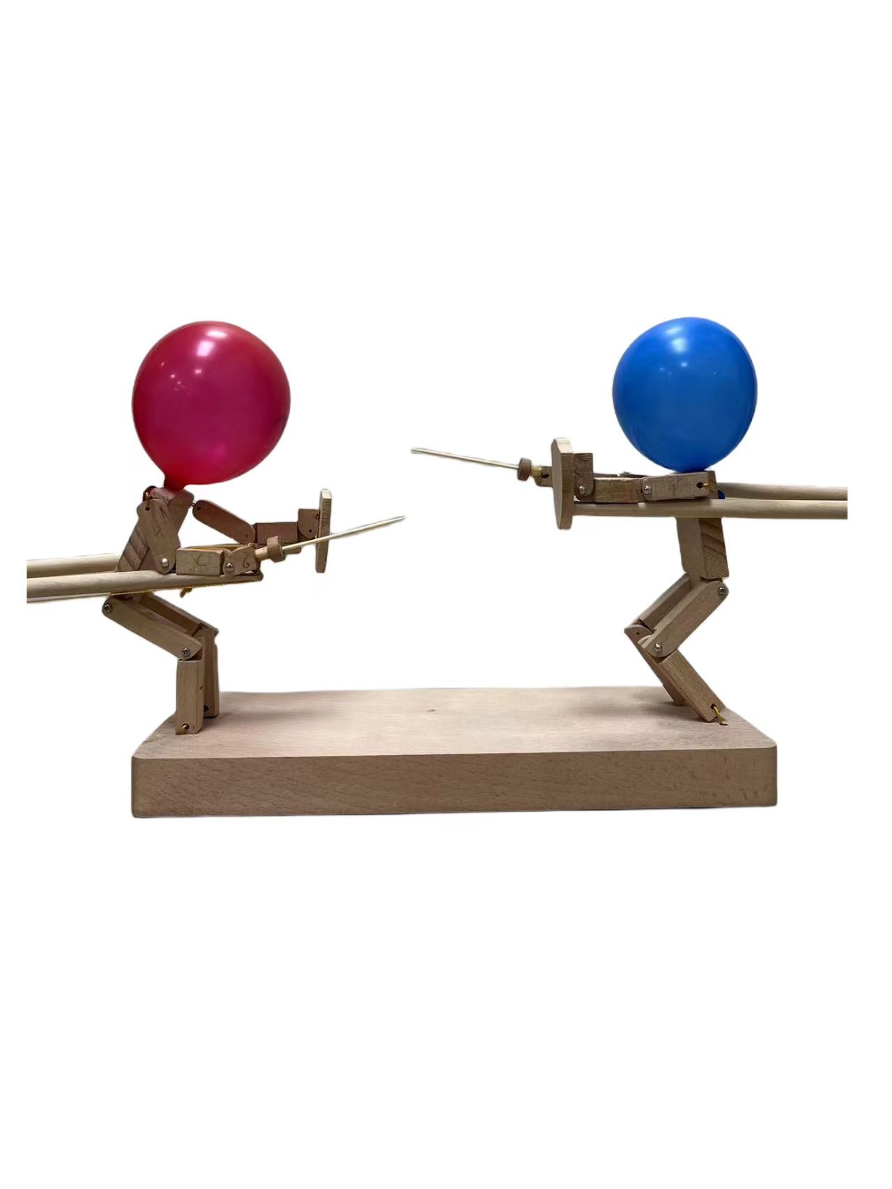Bamboo Man Wooden Fencing Puppet Battle Game