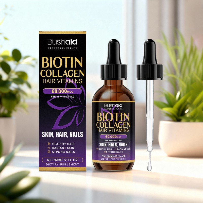Bushaid Biotin Collagen Hair Vitamins (Liquid Drops)
