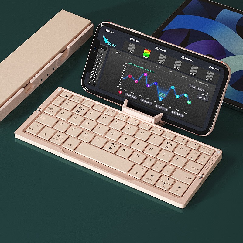 Mini Foldable Bluetooth Keyboard with Magnetic Stand