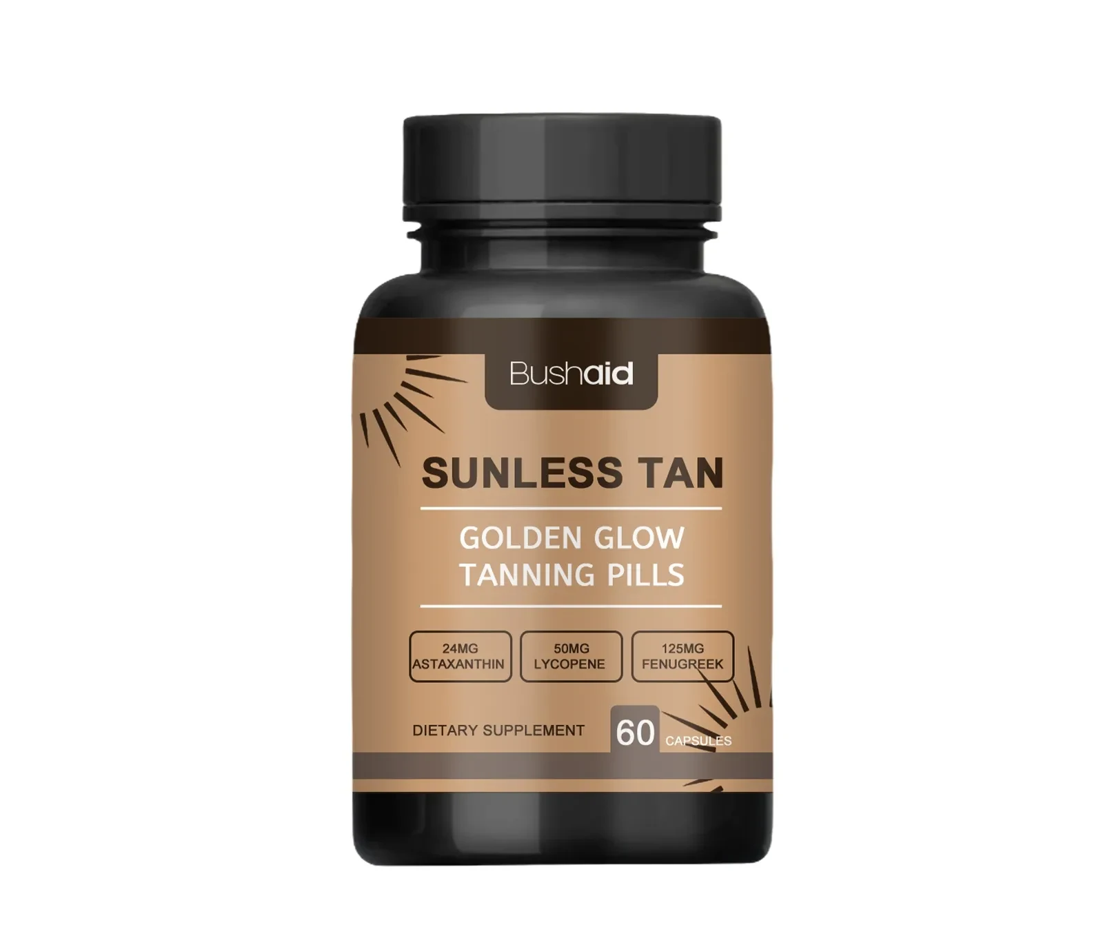 Sunless Tan Golden Glow Tanning Pills – Dietary Supplement (60 Capsules)