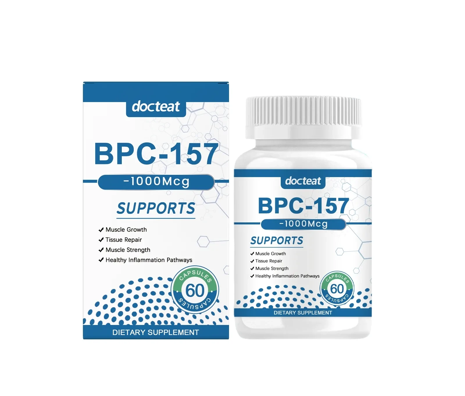 Docteat BPC-157 1000mcg – Dietary Supplement (60 Capsules)