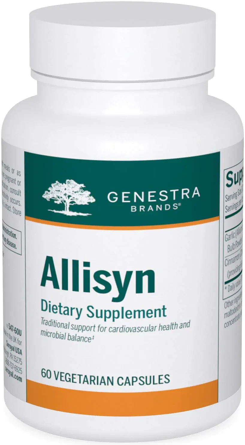 Genestra Brands Allisyn – Garlic and Cinnamon Herbal Supplement for Daily Wellness