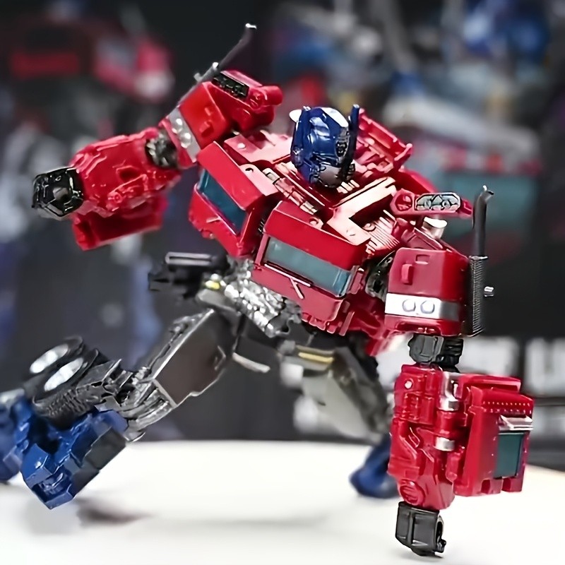 Transformers Optimus Prime 2-in-1 Convertible Statue Figure with Power Axe