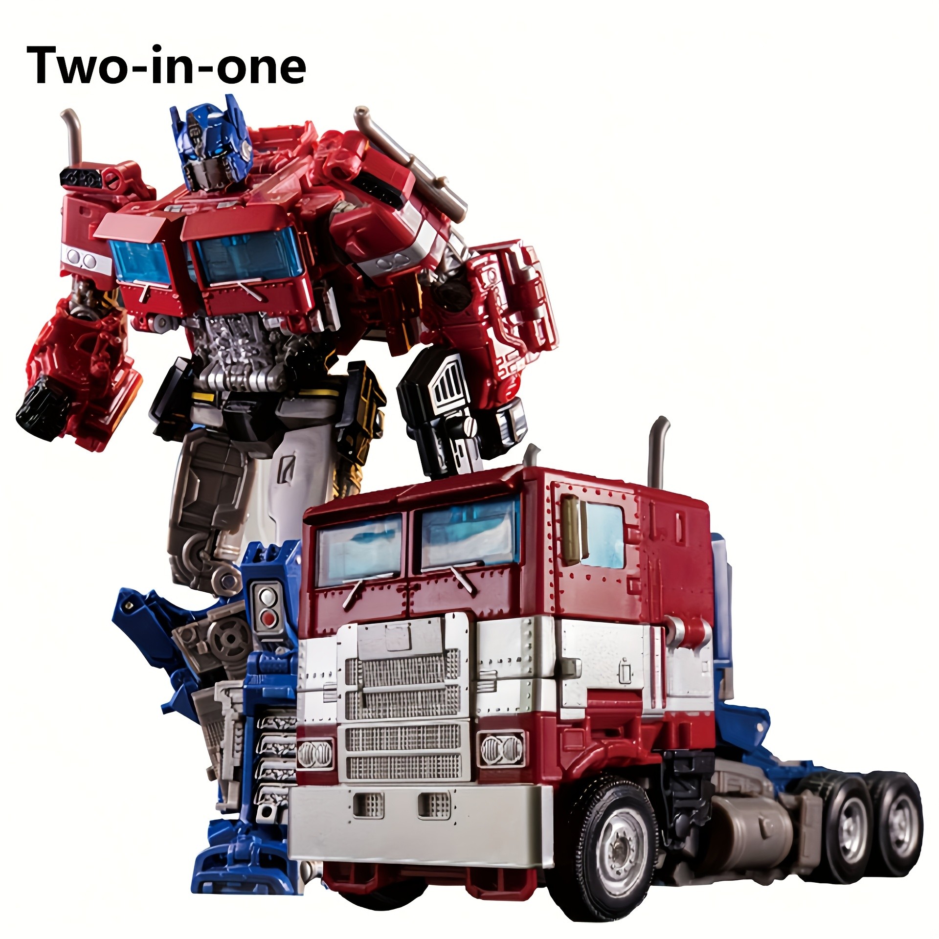 Transformers Optimus Prime 2-in-1 Convertible Statue Figure with Power Axe