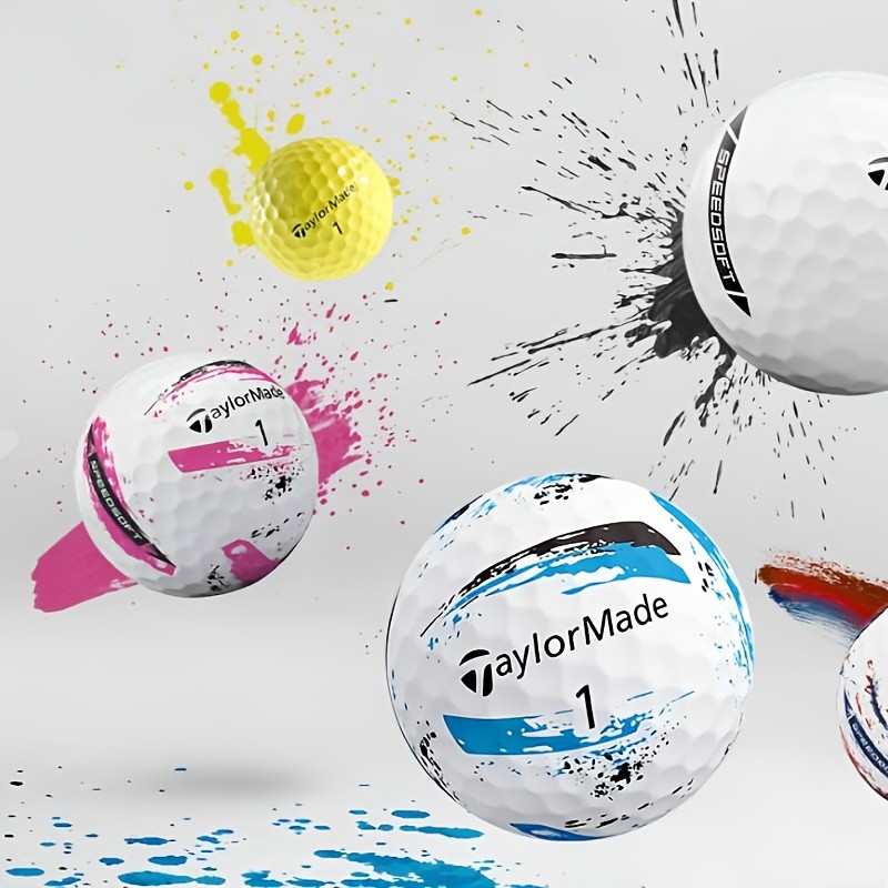 12pcs TaylorMade SpeedSoft Ink PNK GLB White/Pink Golf Balls