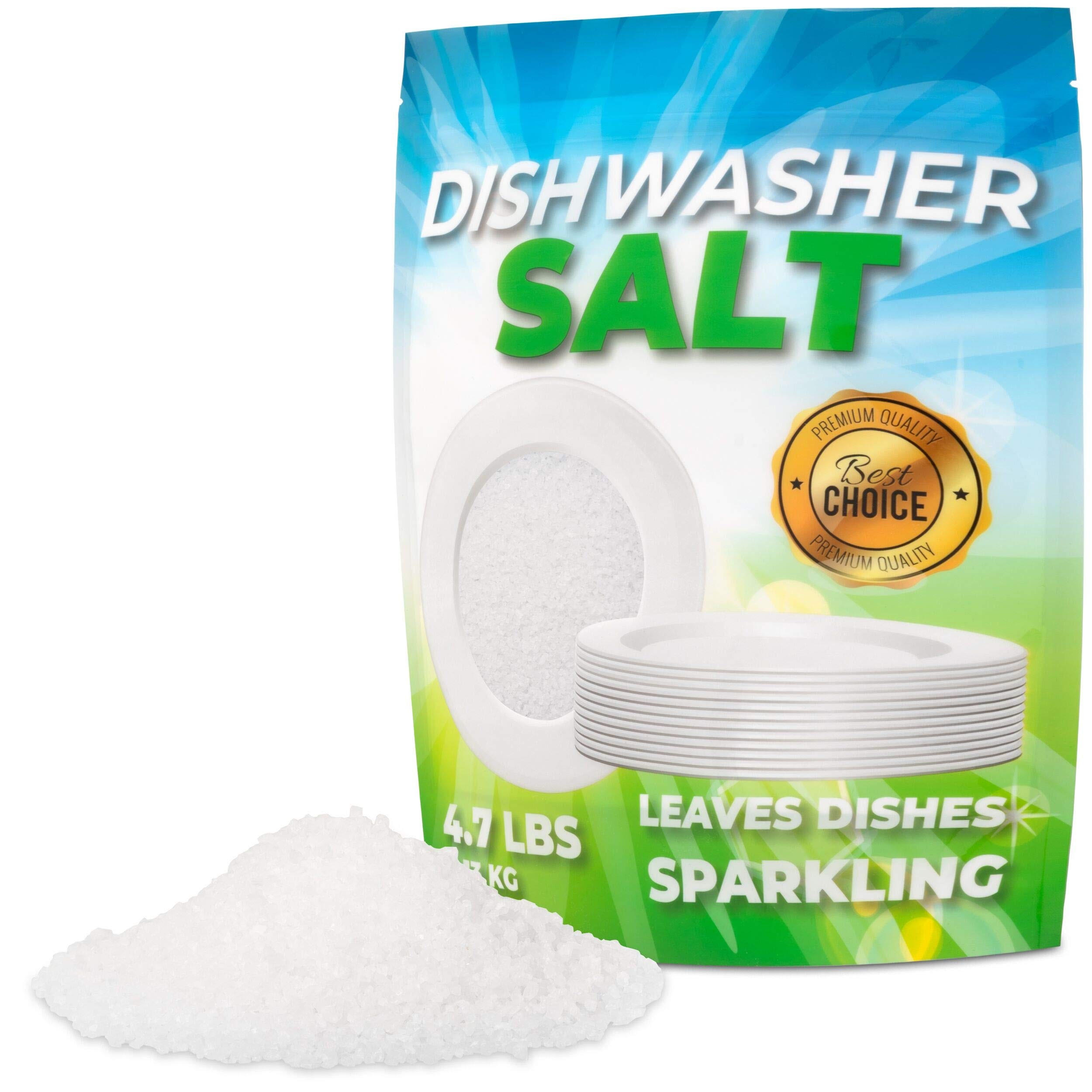 4.7 LB Premium Dishwasher Salt for Dishwasher Softener - Recommended for Meile Bosch Thermador Whirlpool and All Other Brands