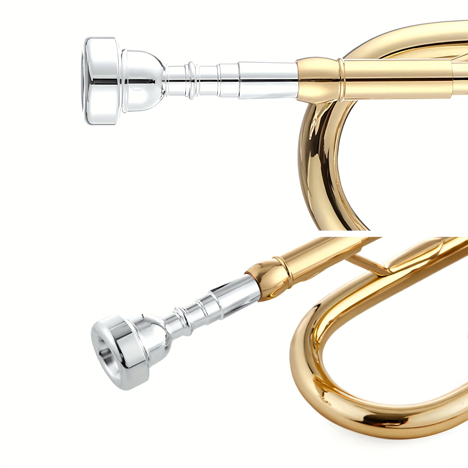 Set of 3 Silver-Plated Brass Trumpet Mouthpieces (Models 7C/5C/3C)