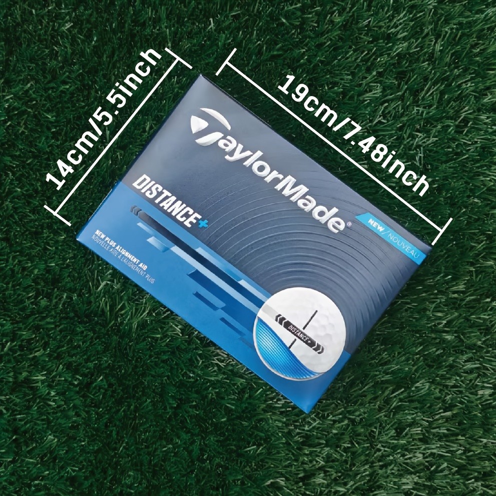 12-Pack of TAYLORMADE Distance+ Golf Balls – Maximum Distance and Optimal Performance for Golfers