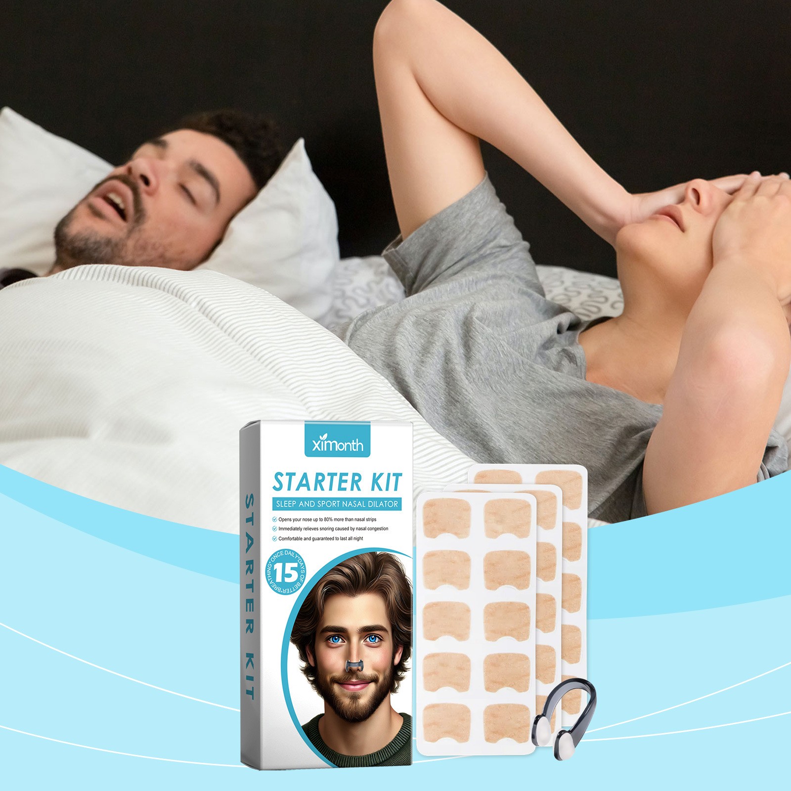 Anti Snoring Breathing Nasal Strip Kit