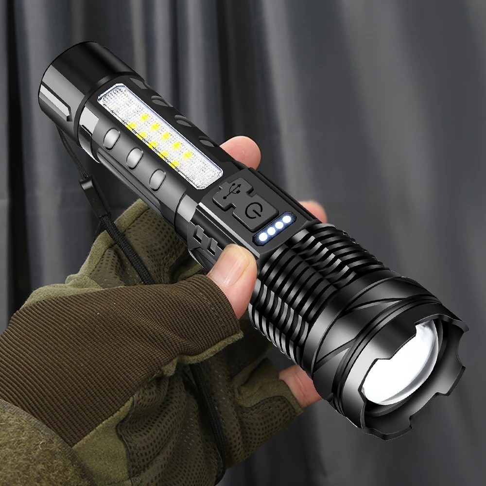 High Power Tactical LED Emergency Warnings Flashlight Light