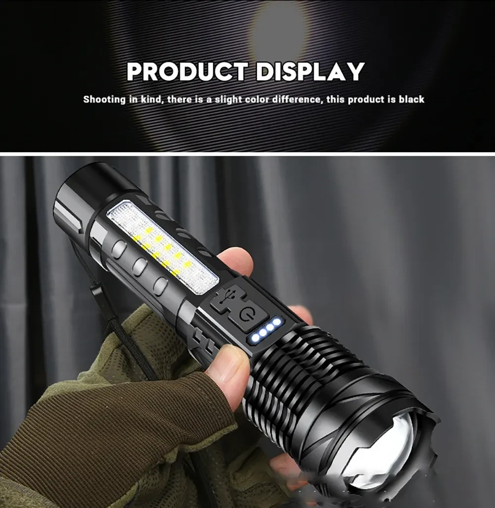 High Power Tactical LED Emergency Warnings Flashlight Light