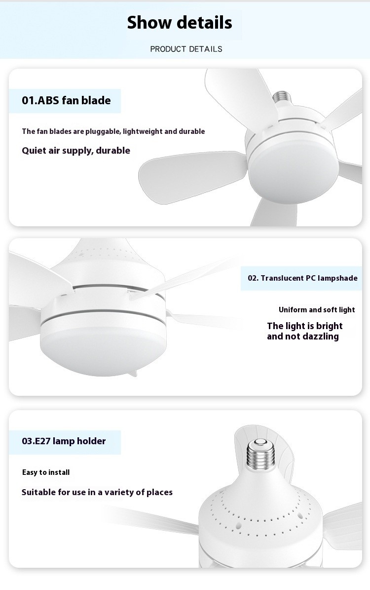 Socket Ceiling Fan Light