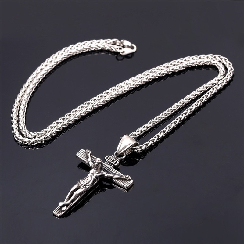 Jesus Cross Stainless Steel Necklace