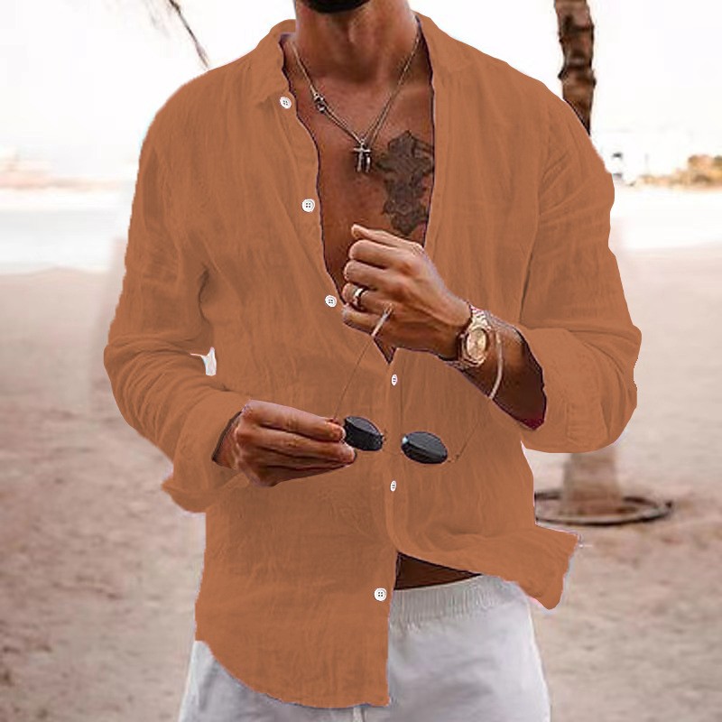 Men’s Linen Long Sleeve Shirt