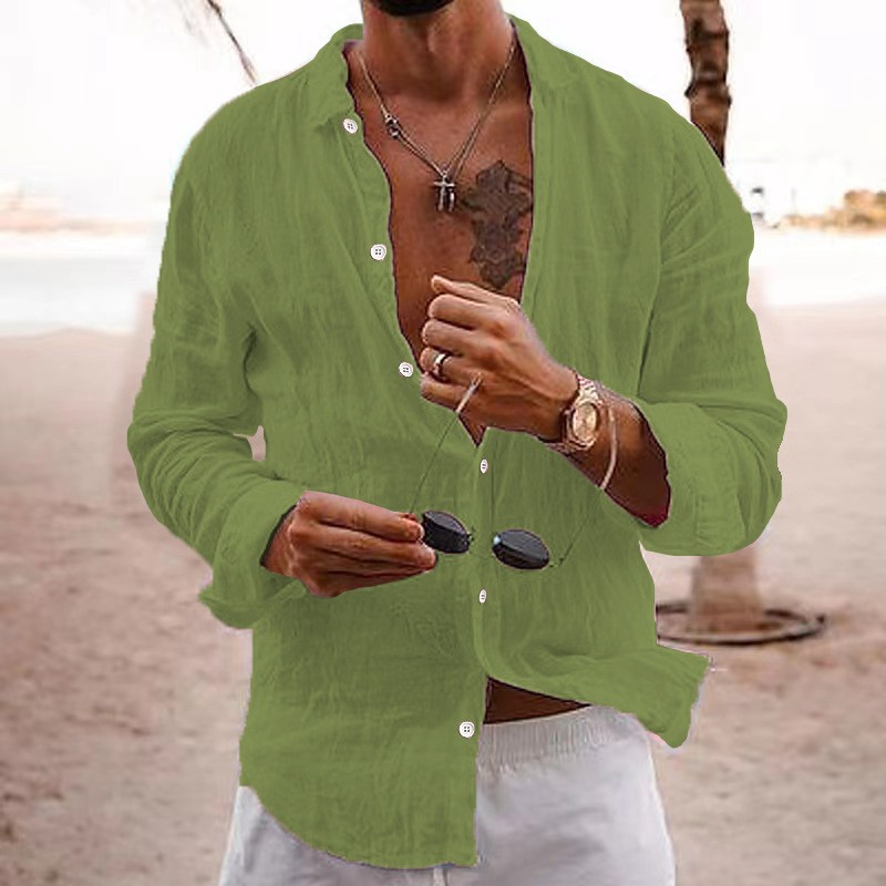 Men’s Linen Long Sleeve Shirt