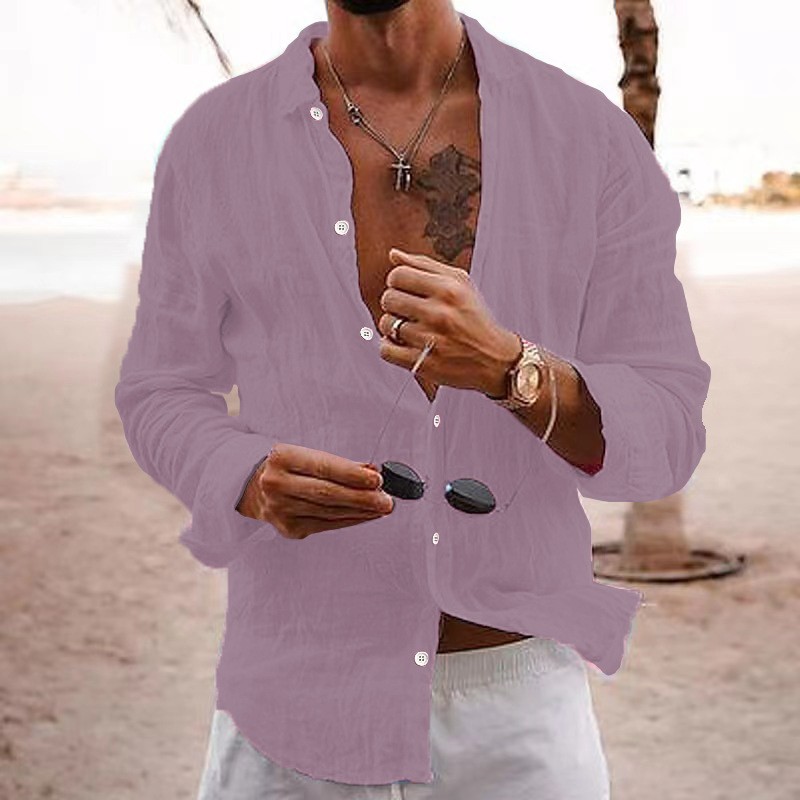 Men’s Linen Long Sleeve Shirt