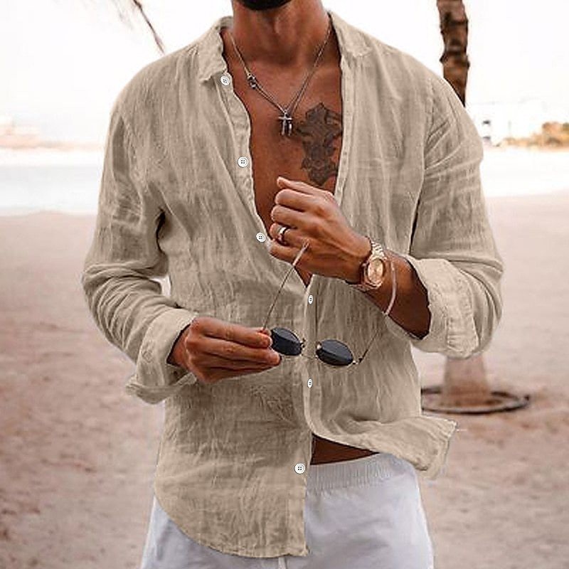Men’s Linen Long Sleeve Shirt