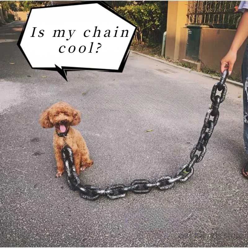 Big Fake Simulated Traction Chain Dog Leach