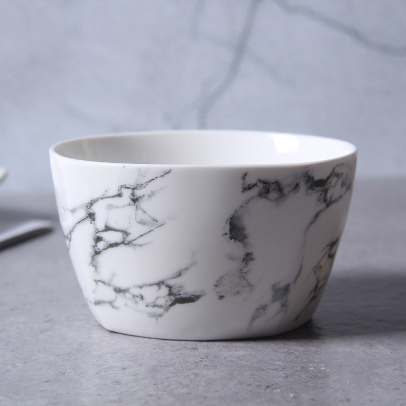 Nordic Black Marbling Ceramic Bowl