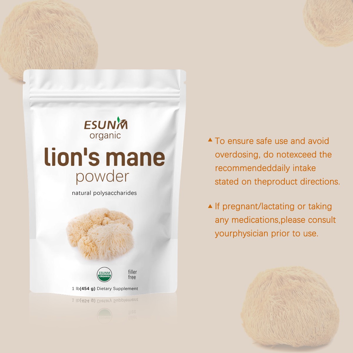 Lion’s Mane Powder – Organic Brain & Nerve Health Support