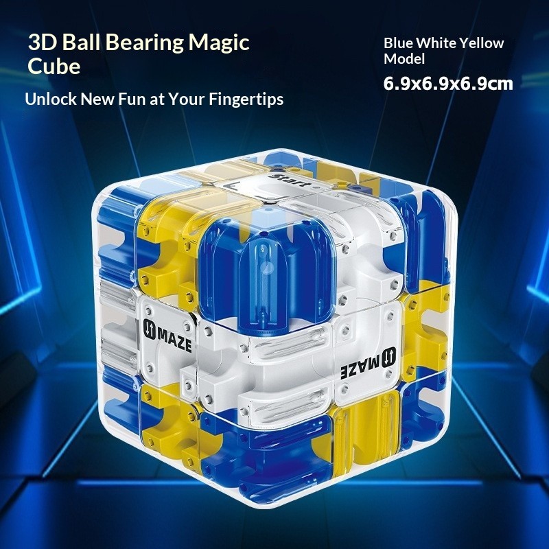 3D Rolling Ball Maze Cube