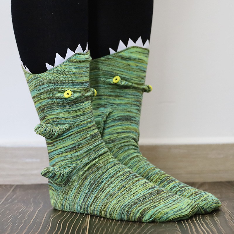 Funny Knit Crocodile Socks