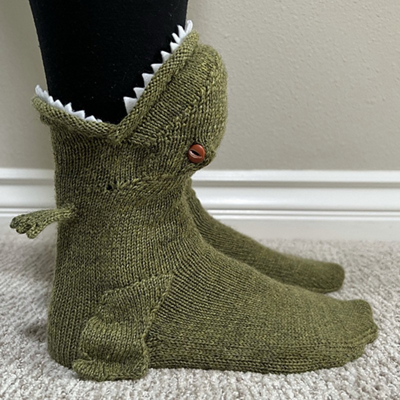 Funny Knit Crocodile Socks