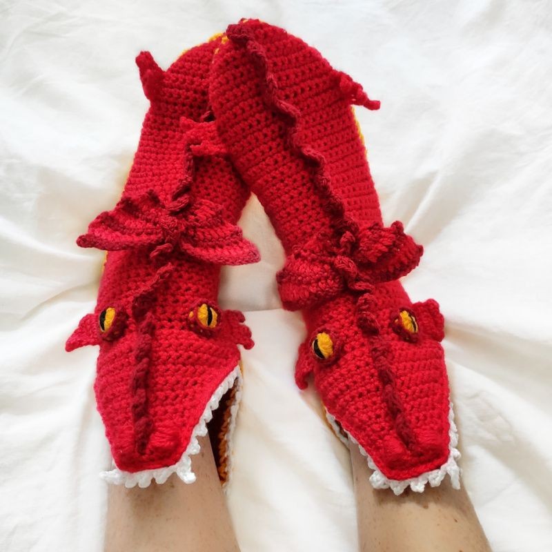 Funny Knit Crocodile Socks