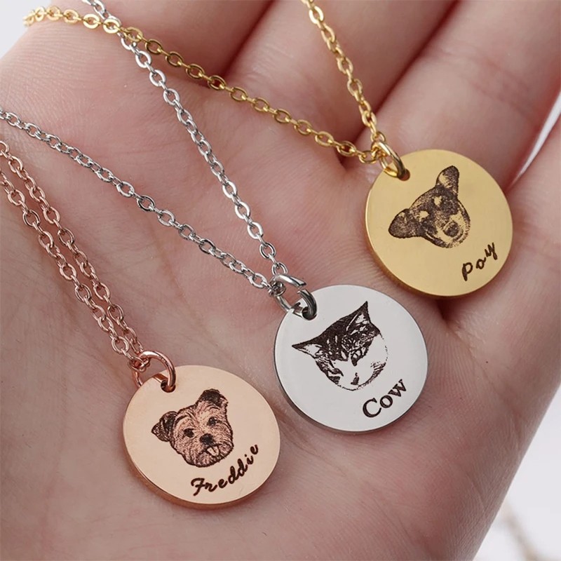 Personalized Dog Portrait Necklace