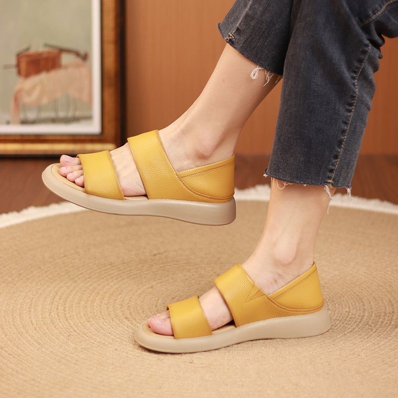 Thick Sole Women’s Stylish Genuine Leather Sandals