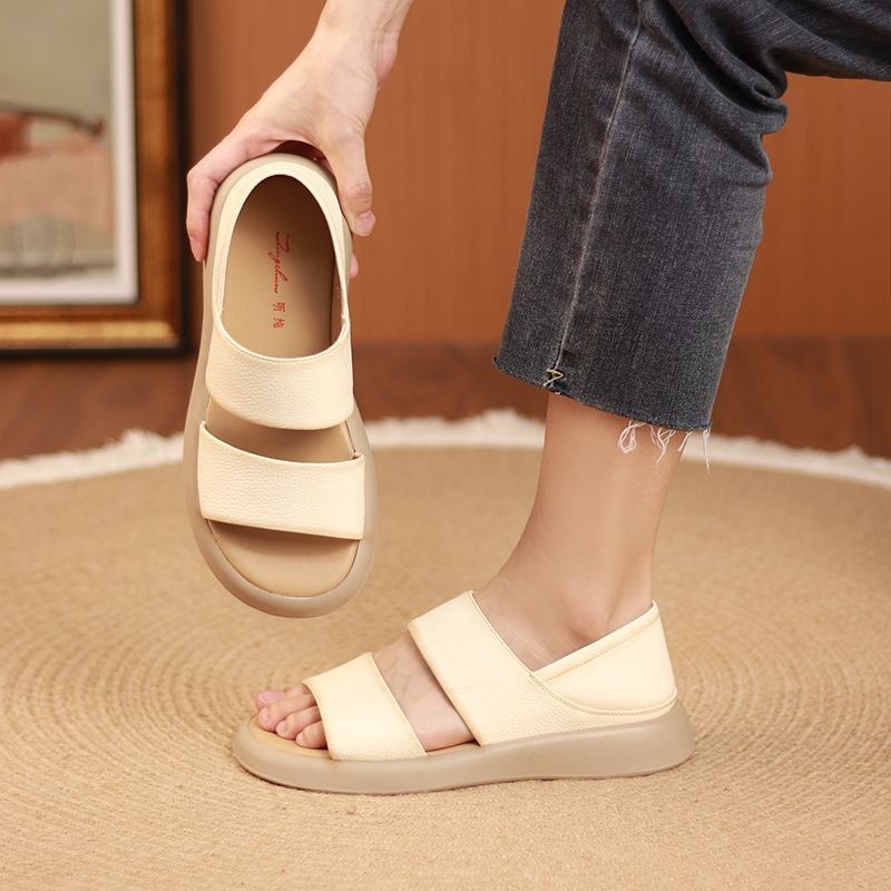 Thick Sole Women’s Stylish Genuine Leather Sandals