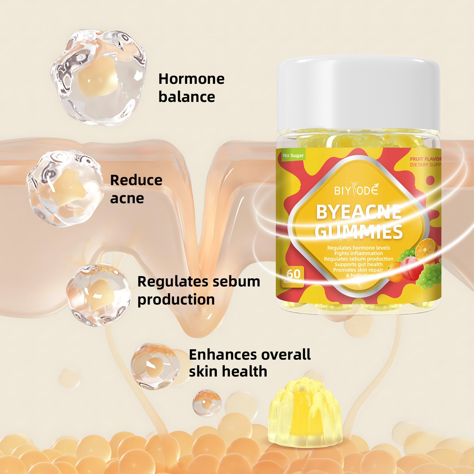 ByeAcne Gummies – Sugar-Free Daily Skin Support from Within