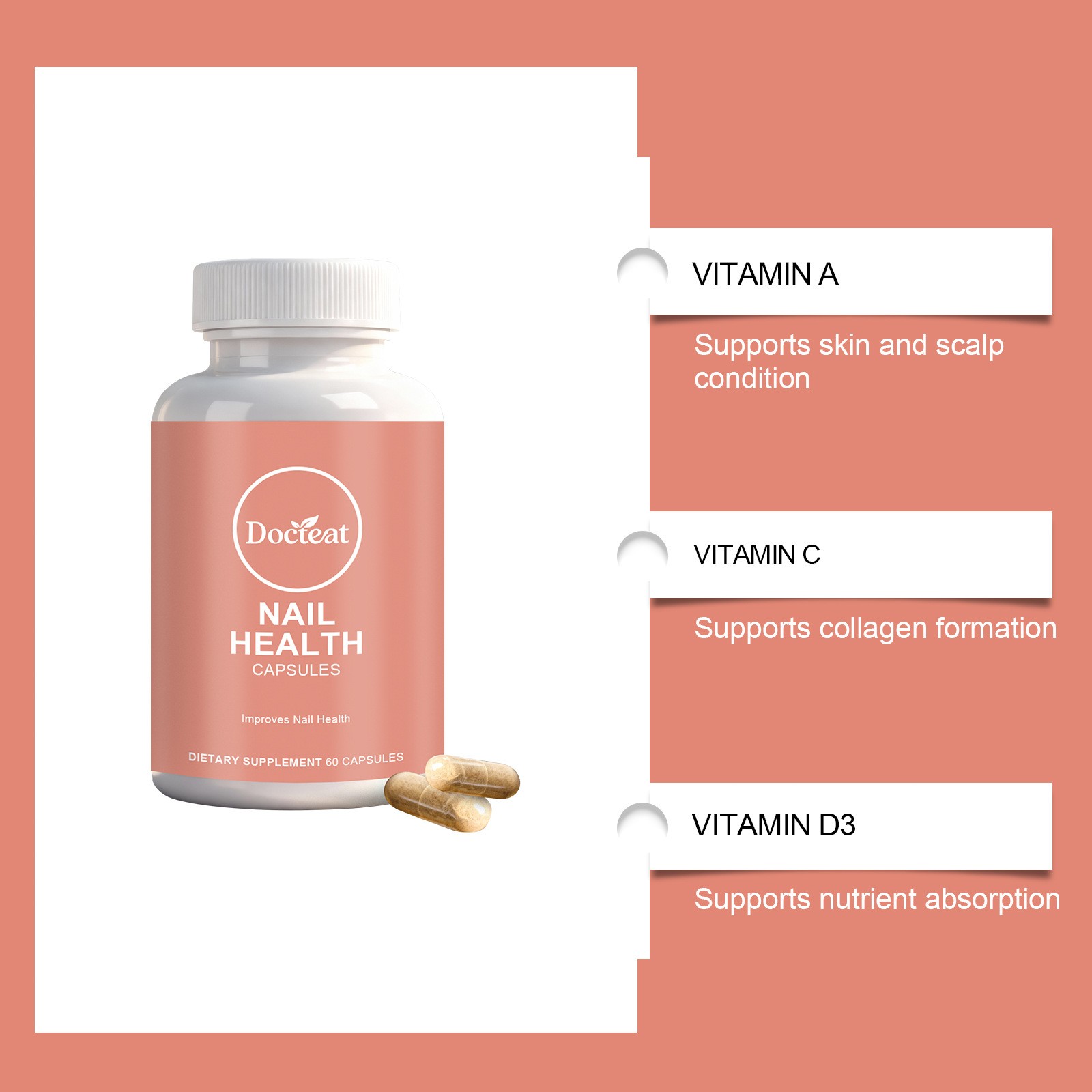 Nail Health Capsules – Daily Nutritional Support for Stronger, Healthier-Looking Nails
