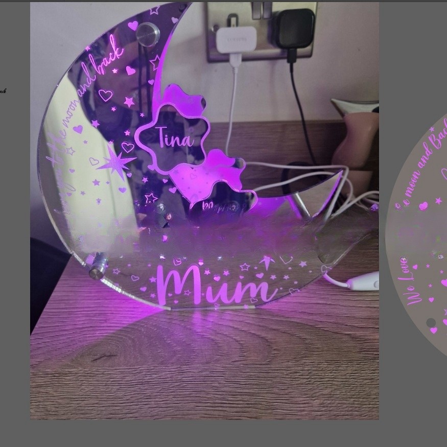 Personalized Bedroom Moon Lamp