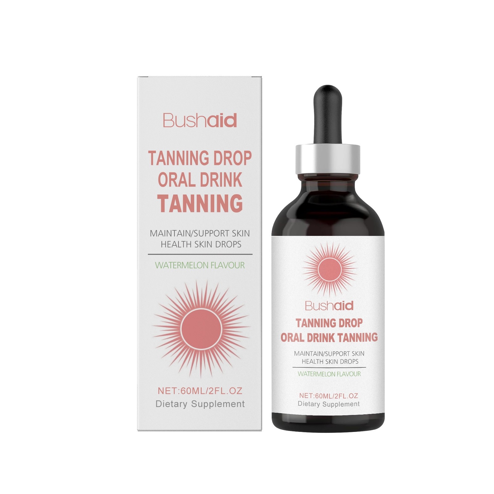 Bushaid Tanning Drop Oral Drink – Achieve a Natural Glow with Every Sip