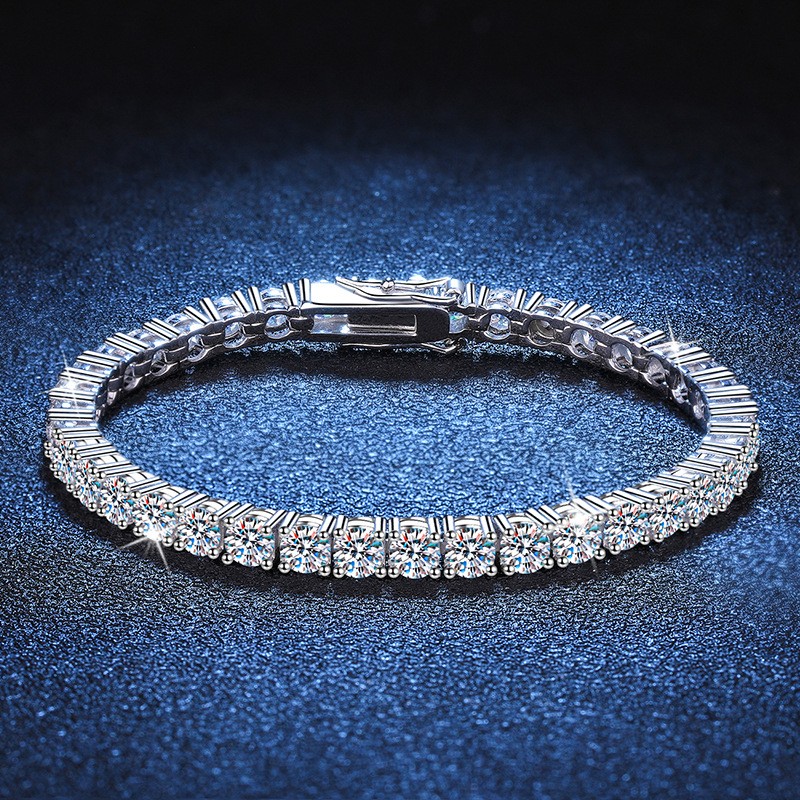 Sterling Silver Moissanite Bracelet