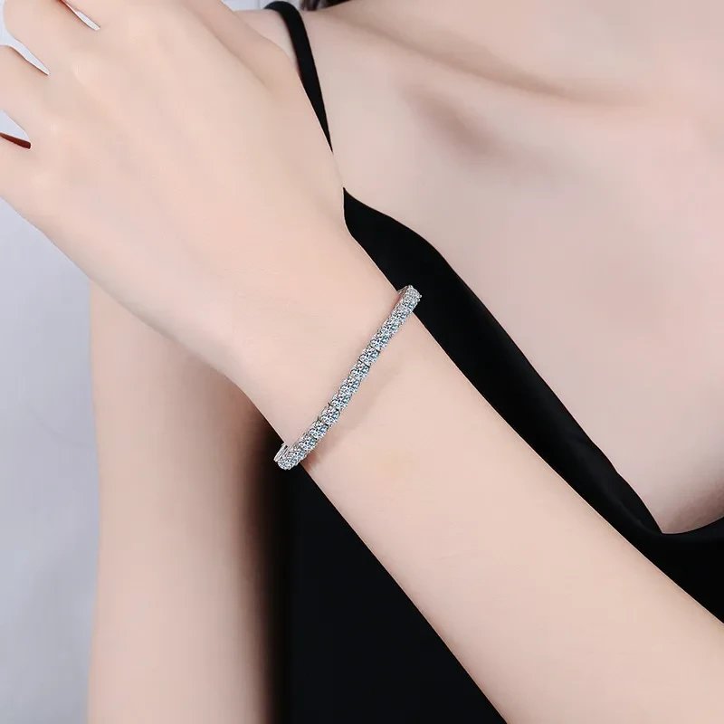 Sterling Silver Moissanite Bracelet
