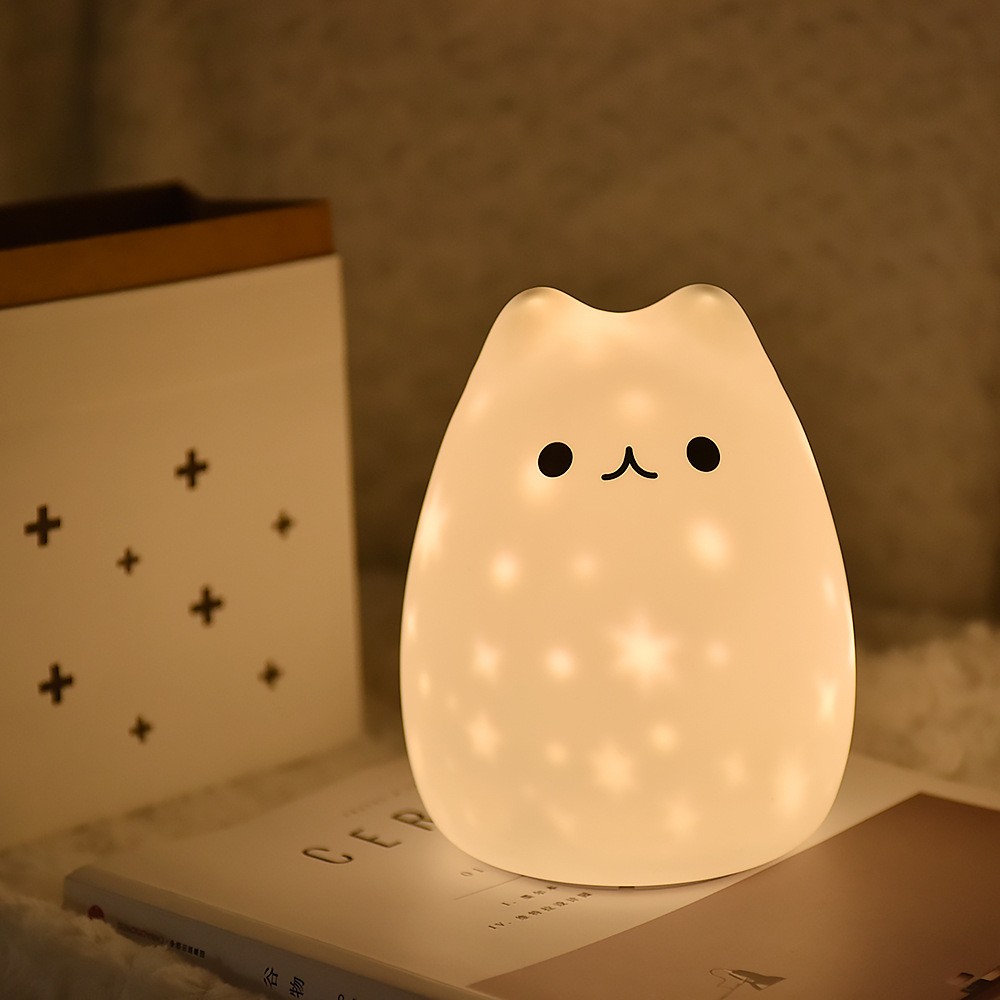 Portable Soft Silicone Cute Cat LED Night Light