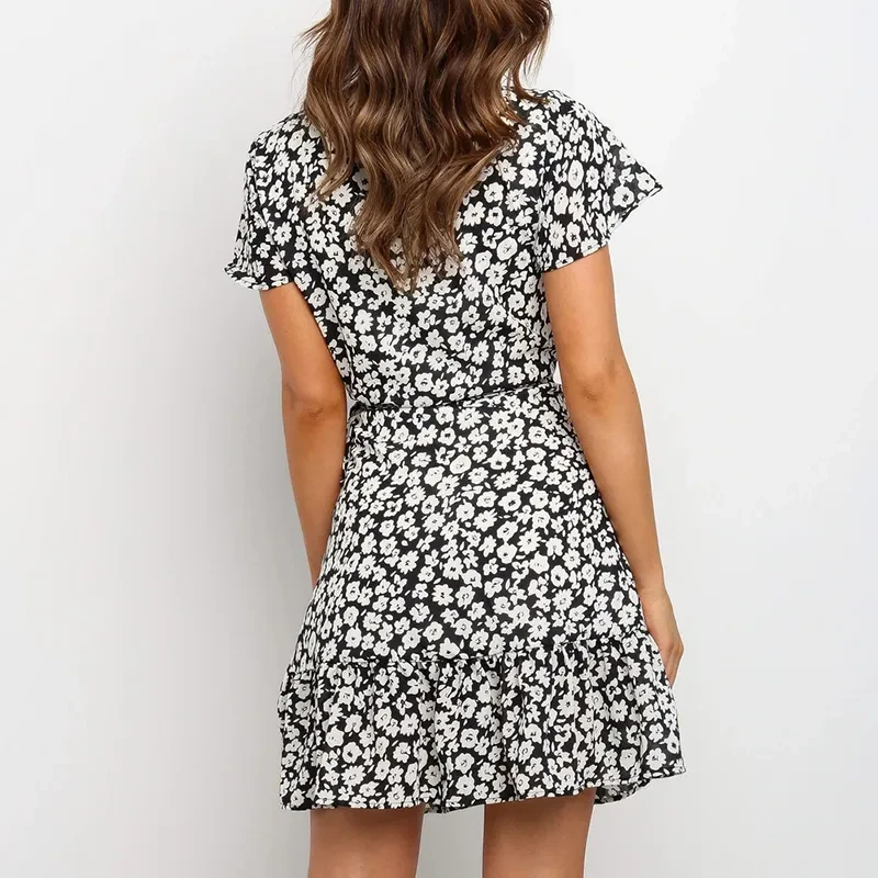 Summer V-Neck Floral Print Dress