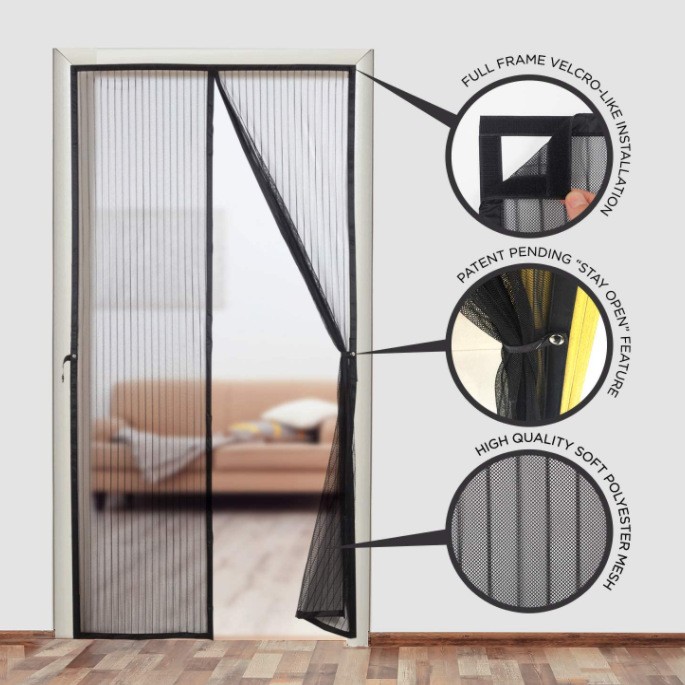 Anti Mosquito Magnetic Self Closing Mesh Screen Door