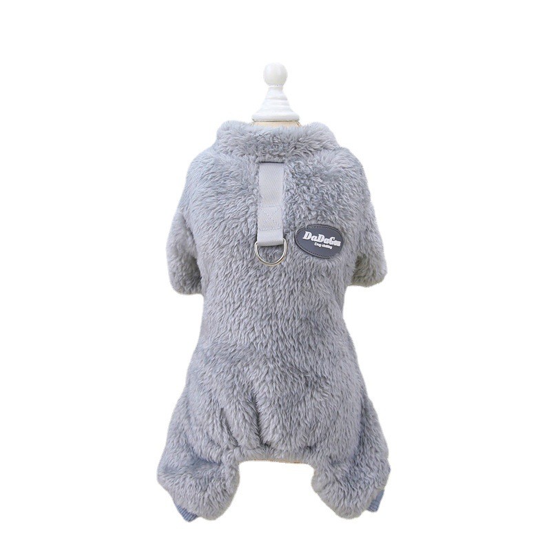 🐶Fleece Pet Elastic Jumpsuit with Pull Ring🐱